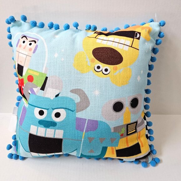 Disney Pixar Pillow Toy to the World Holiday Buzz WallE Dug Sulley 18" Sq NEW - Picture 8 of 10